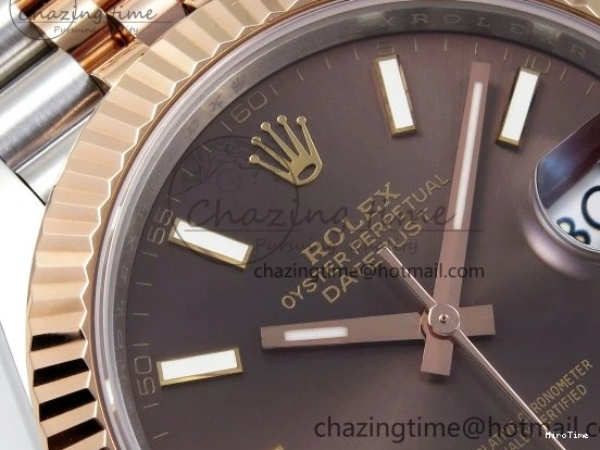 MiroTime 0226 Original DateJust 41 126331 904L SS RG VSF 1:1 Best Edition Brown Dial on Jubilee Bracelet VS 1711